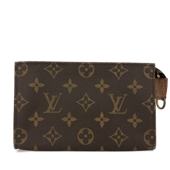 Louis Vuitton Monogram Cosmetics Pouch (Bucket PM) Purse Brown 115-101225 - Picture 1 of 8